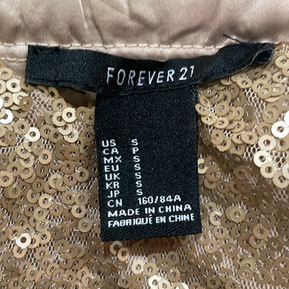 Strapless Gold Sparkle Peplum Top - Picture 8 of 13